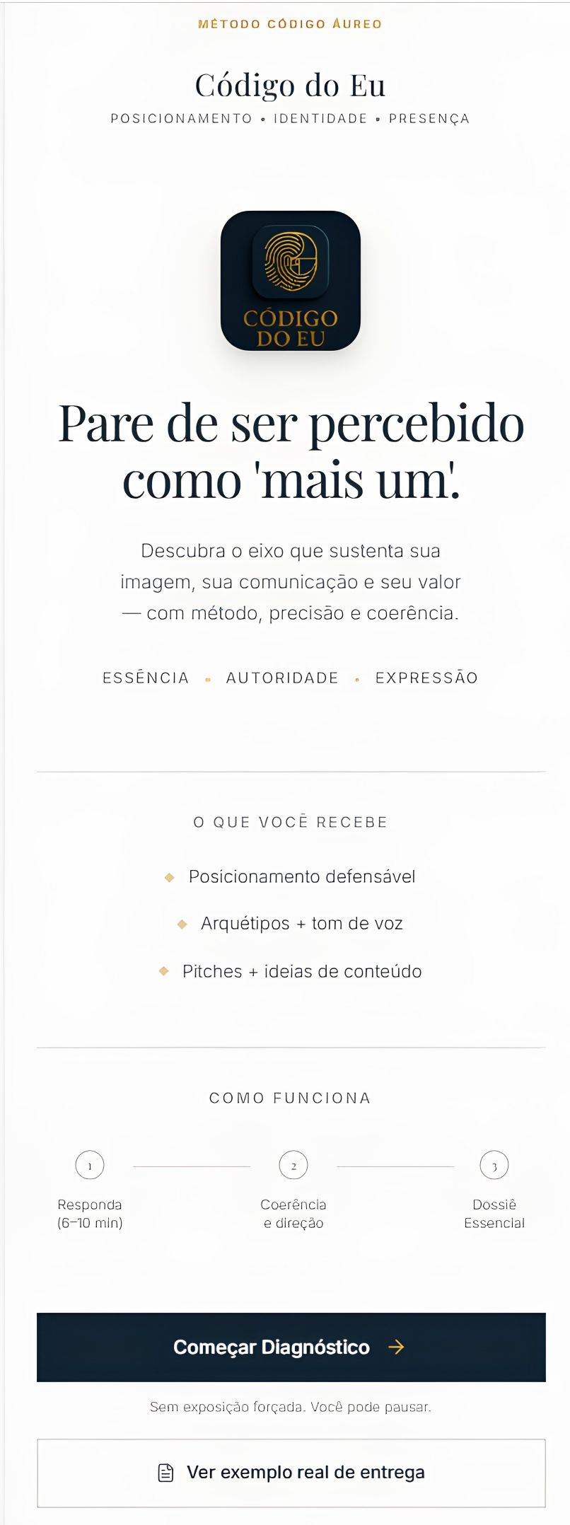 Código do Eu — App de Posicionamento